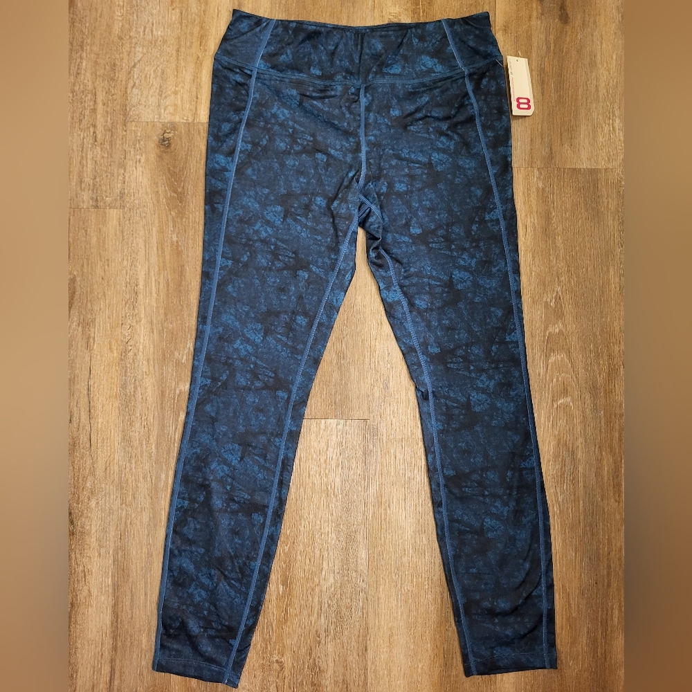 Layer 8 Performance Leggings Crystal Tourquois Size Large